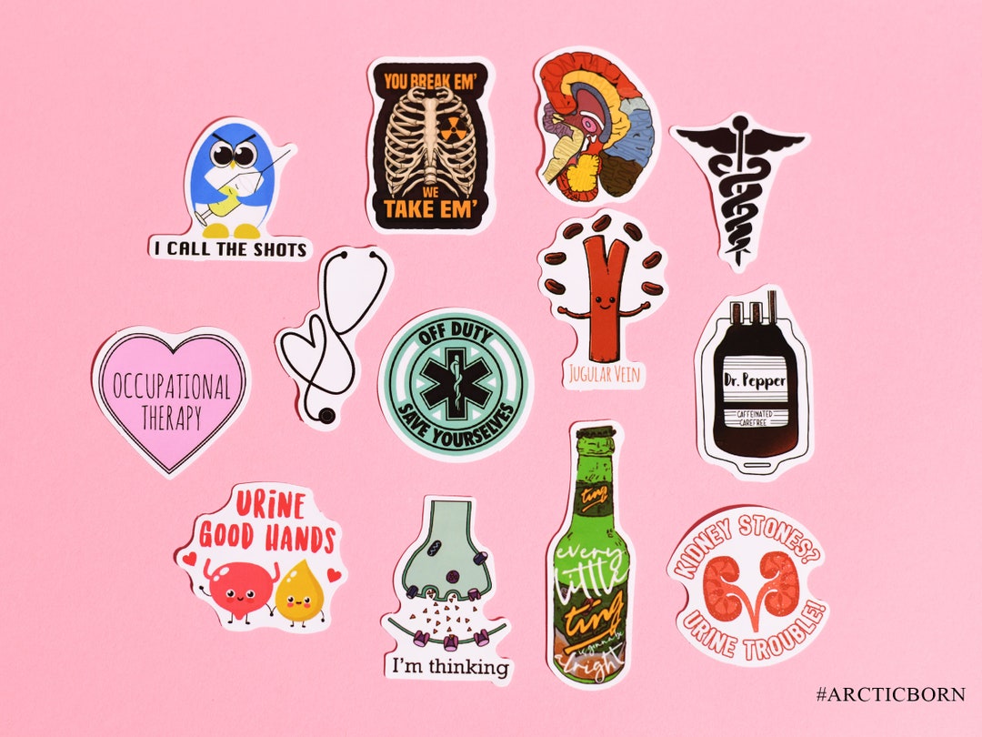 13 Pcs Doctor Stickers MD Stickers Doctor Life Stickers Etsy