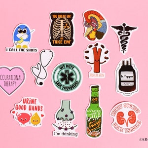 13 Pcs Doctor Stickers, MD Stickers, Doctor life Stickers, Future Doctor Sticker, Medicine, Gift for Doctor, Medical Doctor, Physican, 0020