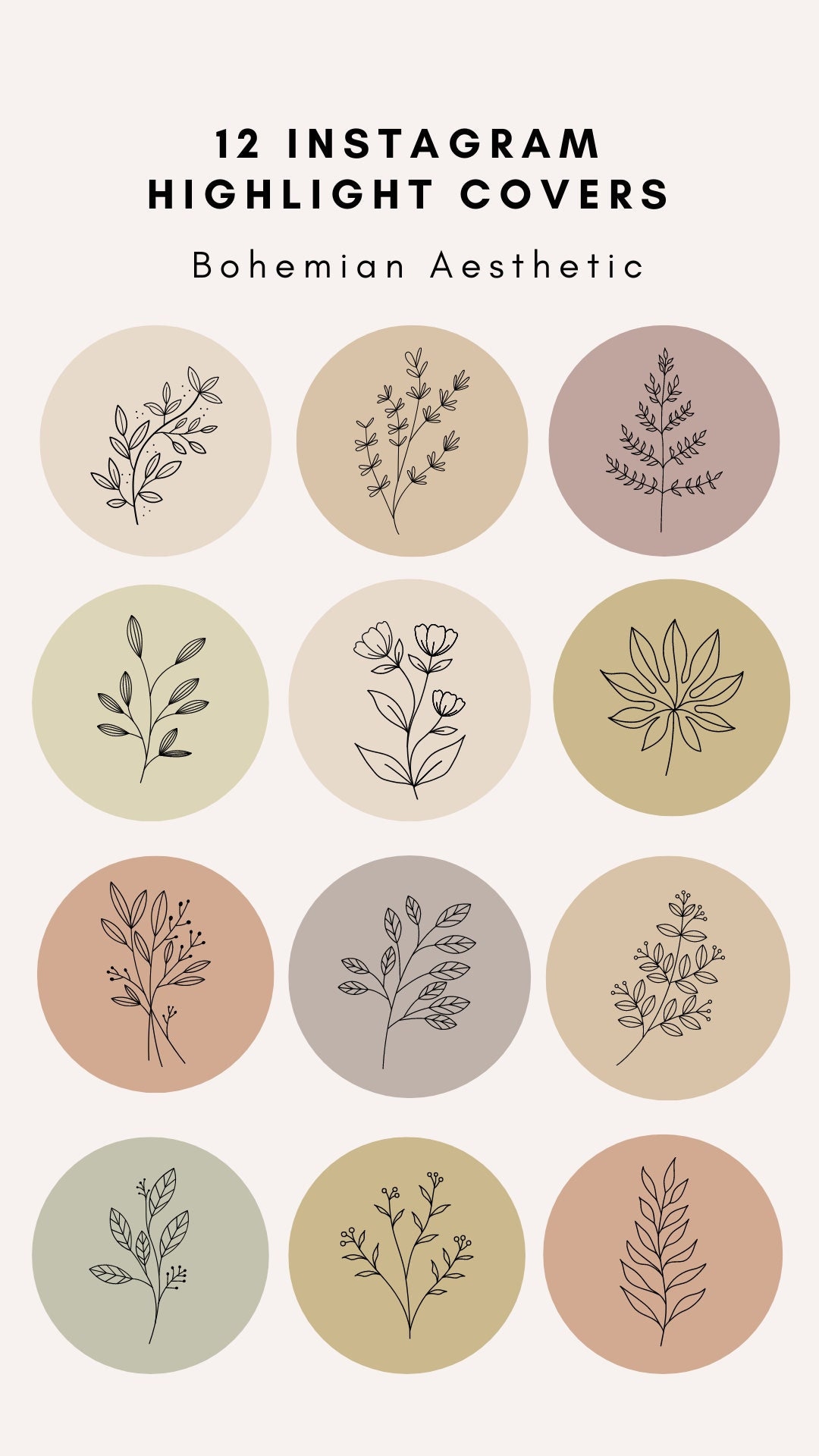 Bohemian Instagram Highlight Covers - Etsy