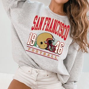 San Francisco Football, Vintage Style San Francisco Niners Football Crewneck, SF Football, Football Gift Unisex Crewneck Sweatshirt
