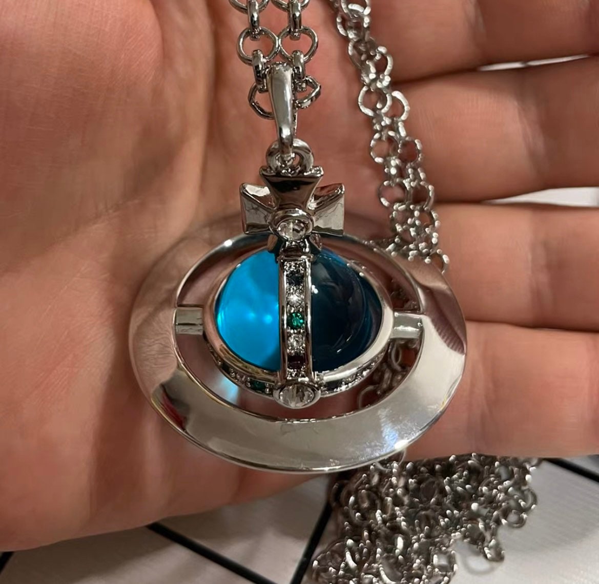 Vivienne Westwood Orb Crystal Necklace Bas Relief Pendent - Etsy