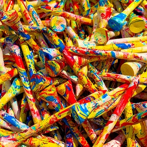 Tie Dye Bamboo Golf Tees: ColorSplash, 2 3/4 Inch, Box of 50
