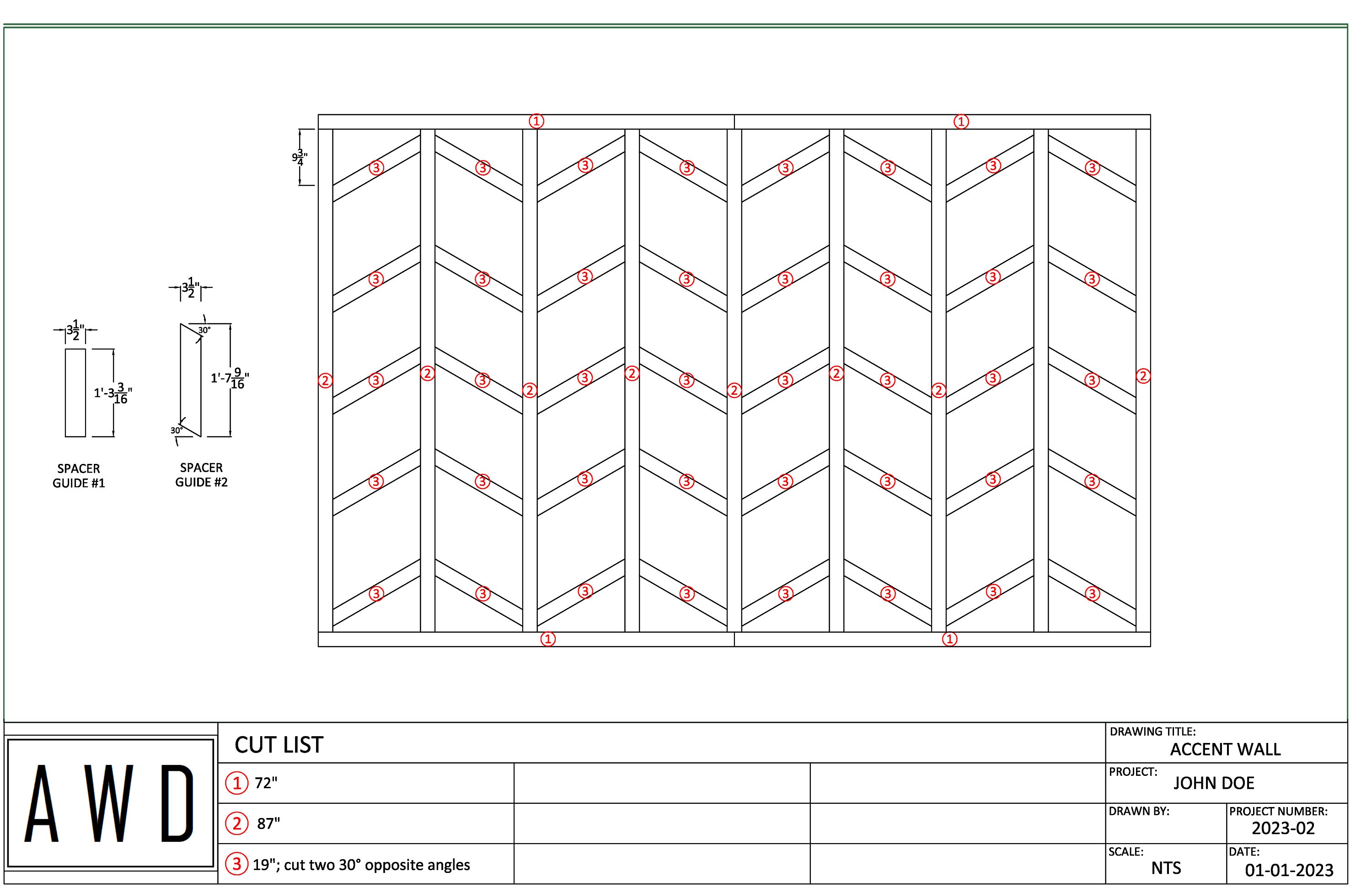 Custom Accent Wall Design Blueprint Etsy