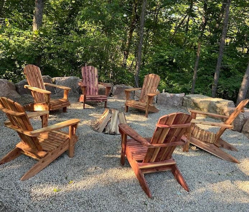 Adirondack Chairs Made From Cedar Etsy