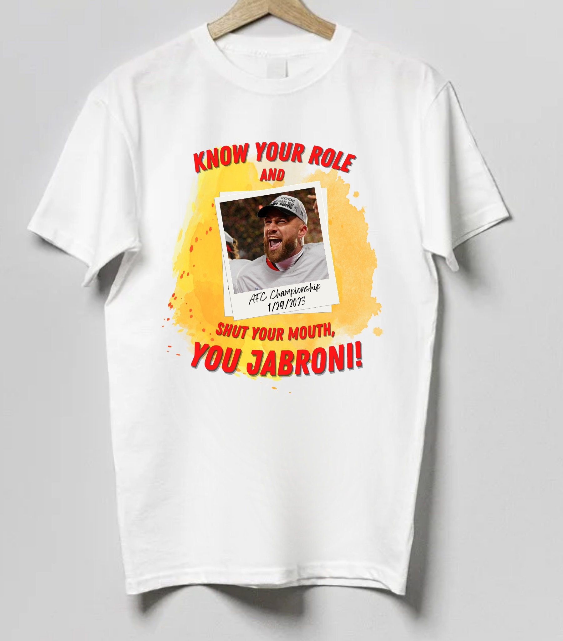 Discover Travis Kelce AFC Championship 2023 Know Your Role and Shut Your Mouth You Shirt