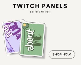 Flower Themed Desktop Twitch Panels