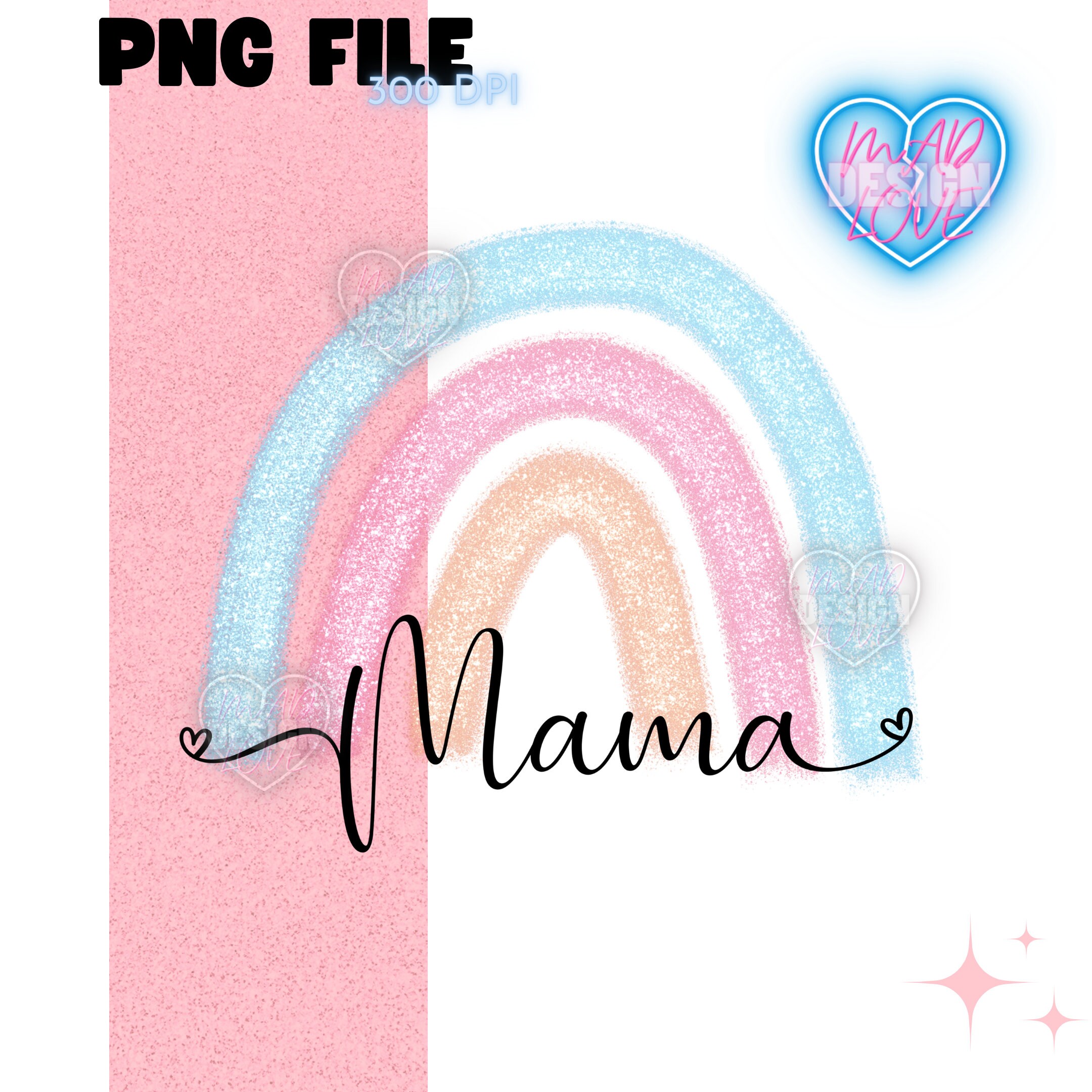 Rainbow Mama Png Glitter Png Rainbow Png Mama Rainbow Cut Etsy