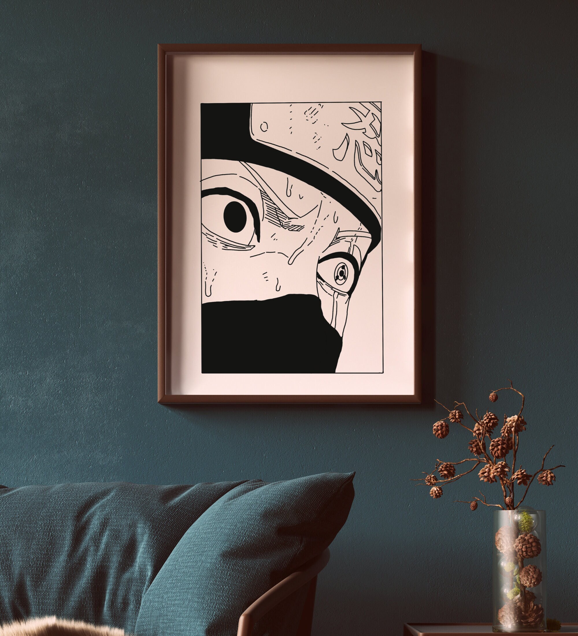 SYLSBAZGYS Wall Art Modular Kakashi Hatake Anime Painting Naruto