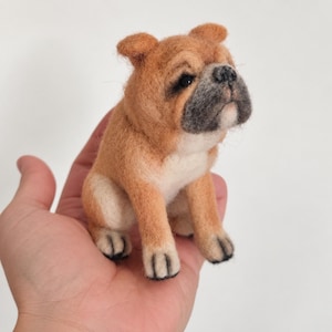 Anpassat porträtt av engelsk bulldogg, personlig hundreplika, minnesgåva för bulldogg, minne av förlust av husdjur, present till hundälskare
