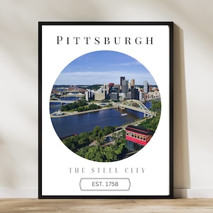 Pittsburgh Digital Print, Pittsburgh Poster, Pittsburgh Wall Art, Pittsburgh Art, Pittsburgh Travel, Pittsburgh Photography