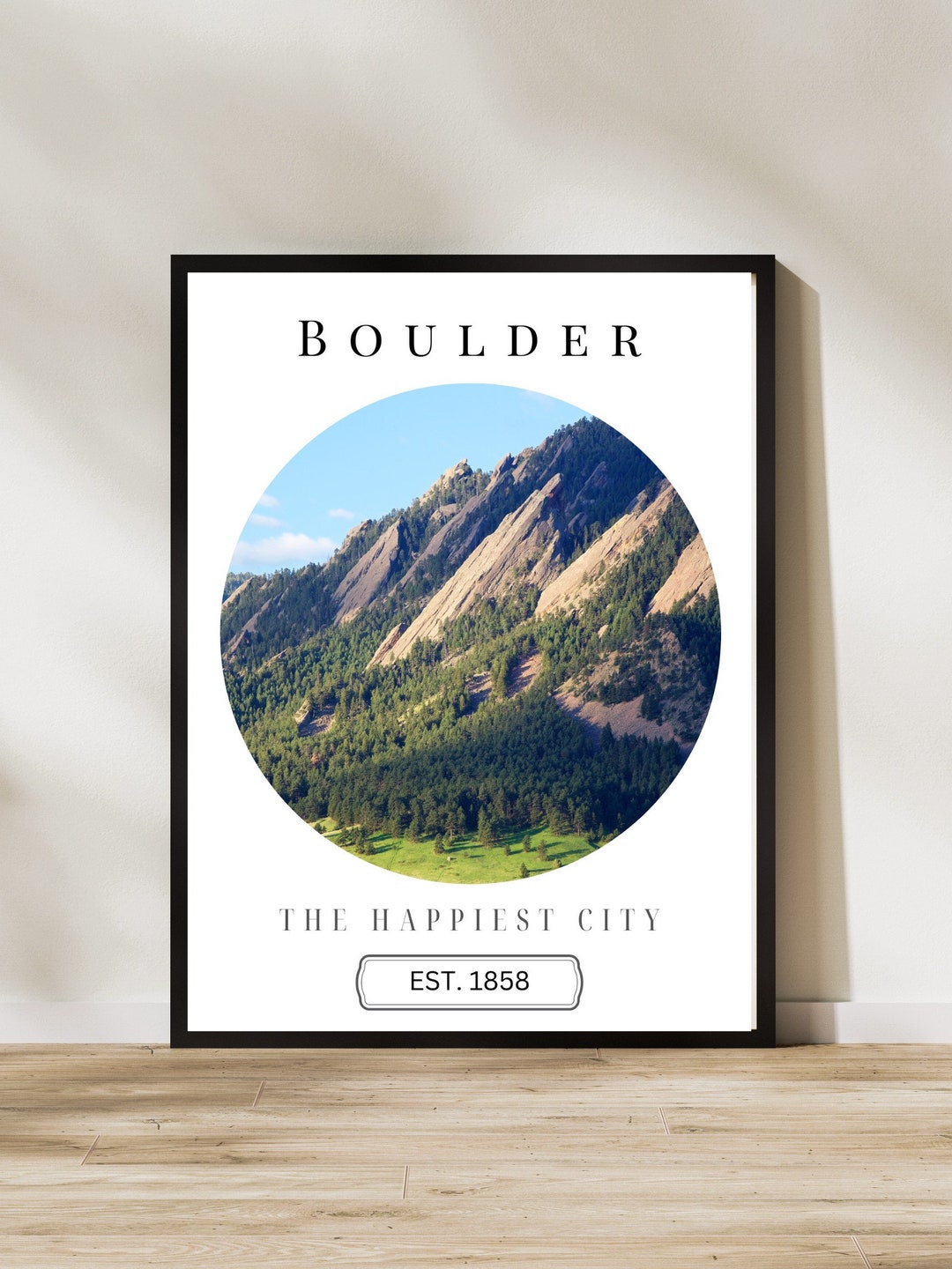 Boulder Digital Print, Boulder Poster, Boulder Wall Art, Boulder Art, Boulder Travel, Boulder