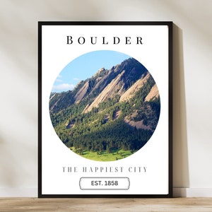 Boulder Digital Print, Boulder Poster, Boulder Wall Art, Boulder Art, Boulder Travel, Boulder Photo, Boulder Photography