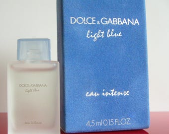 Perfume de colección Dolce & Gabbana Light Blue Eau Intense Woman 4,5 ml Eau De Parfum Splash Miniatura
