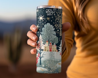 Colorful 20 oz Skinny Tumbler Sublimation Christmas Design Digital Download PNG Instant DIGITAL ONLY, Colorful Tumbler