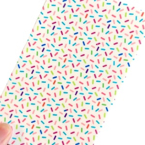 Birthday Cake Sprinkles Patterned Cast Acrylic Sheet, Laser Cut White Acrylic
