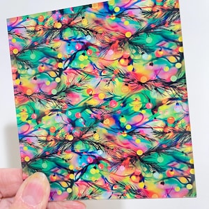 Christmas Patterned Acrylic Clear Core Two Sided UV Printed Acrylic for Lasers for Jewelry and Cup Toppers--Glowforge (not Aura) Aeon xTool