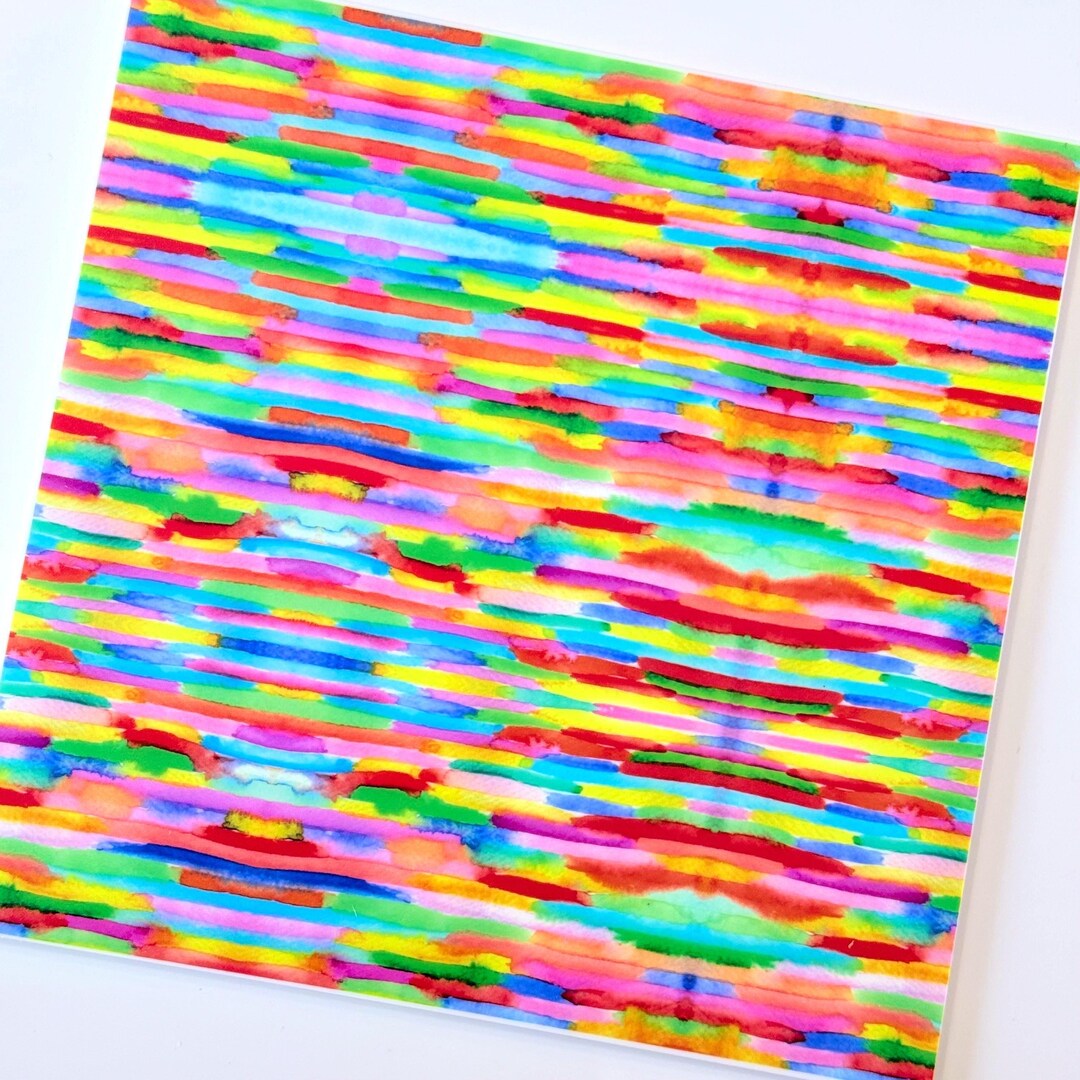 Rainbow Brushstrokes Patterned Acrylic Sheet for Lasers, Stripes ...