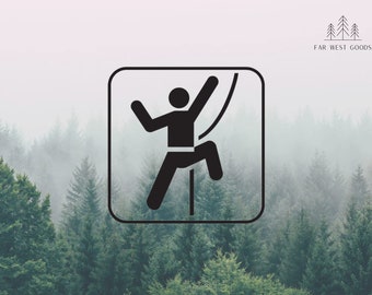 Rock Climbing Decal: National Parks Recreation Icon, Car/Laptop Sticker