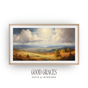 Fall Landscape Frame TV Digital Art - Autumn Majesty - Mountain Lake Fall Autumn Leaves Vintage