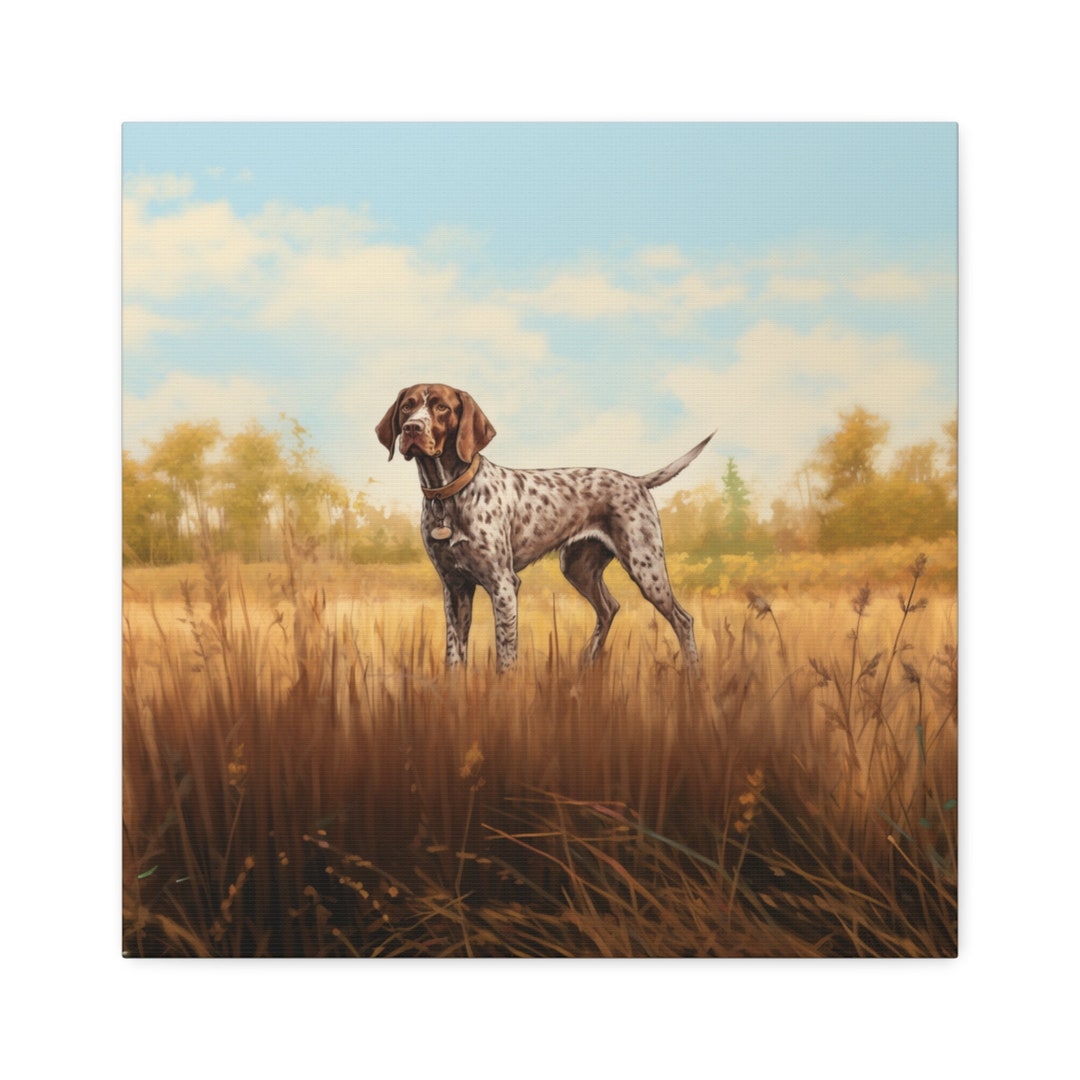 German Shorthaired Dog Artwork Hunting Dog Art Canvas Print Hunting Dog ...