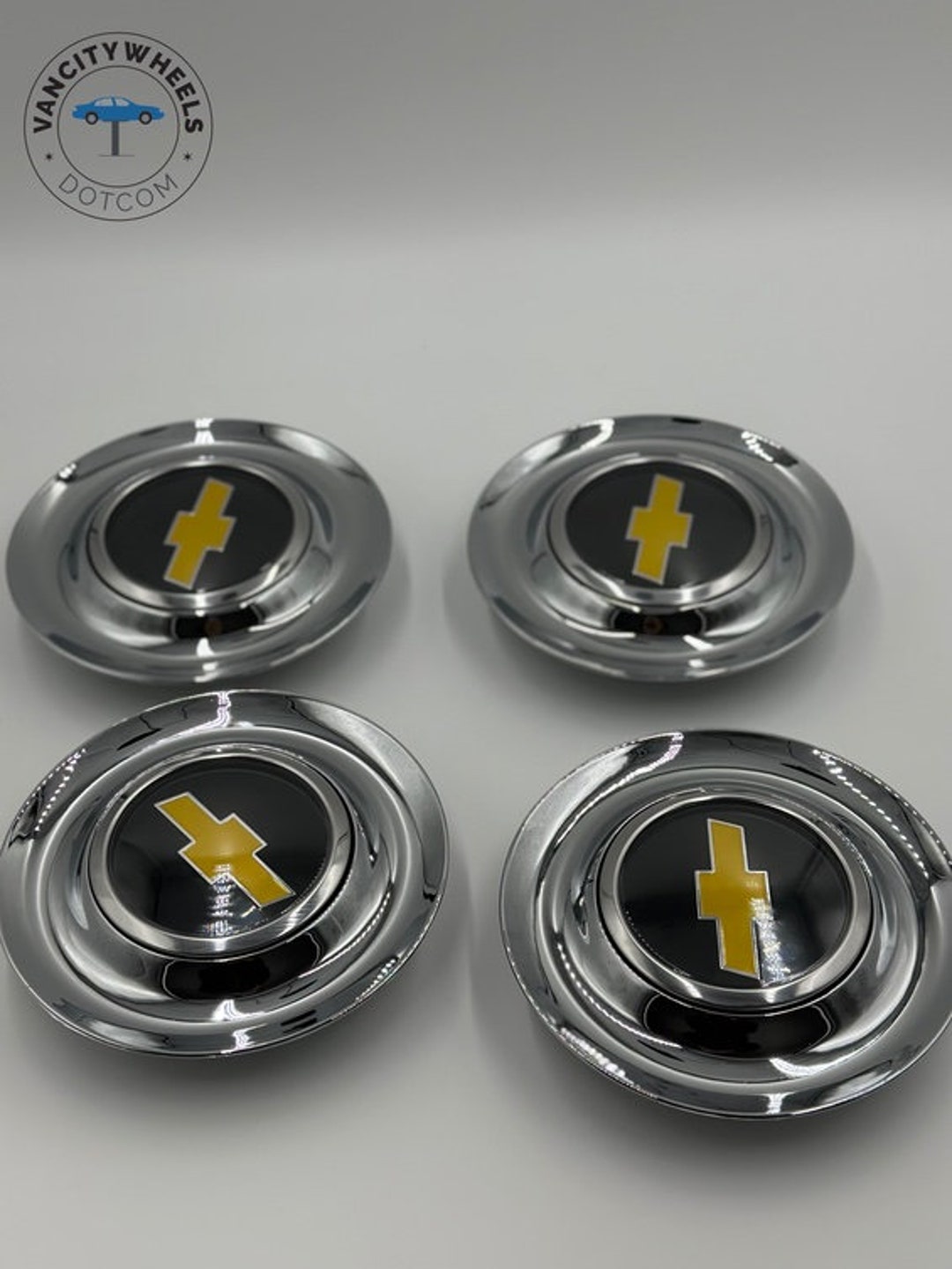 Chevrolet Logo Floating Caps in Chrome Color, Chrome Floating Wheel