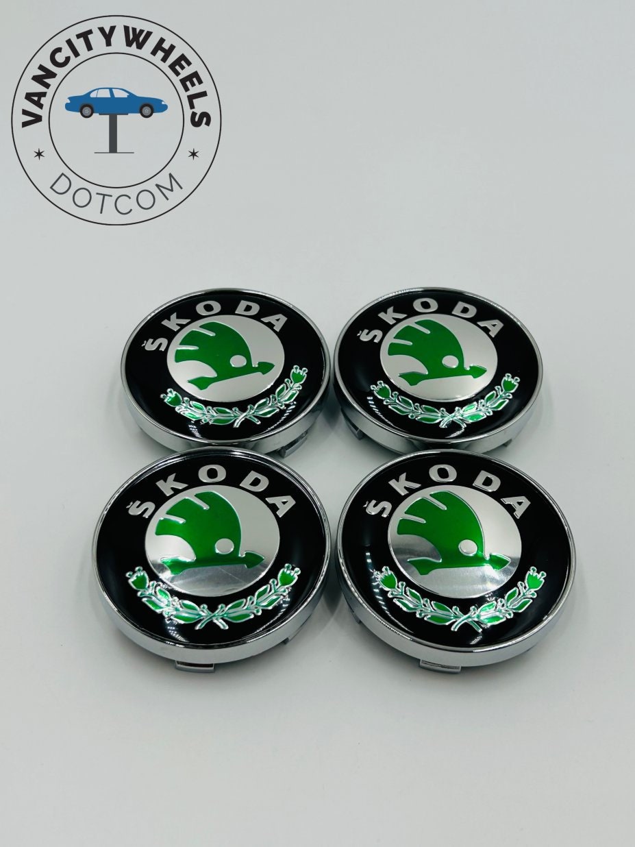 Logo Badge Rear or Front Skoda Octavia and Fabia Original Green and Chrome