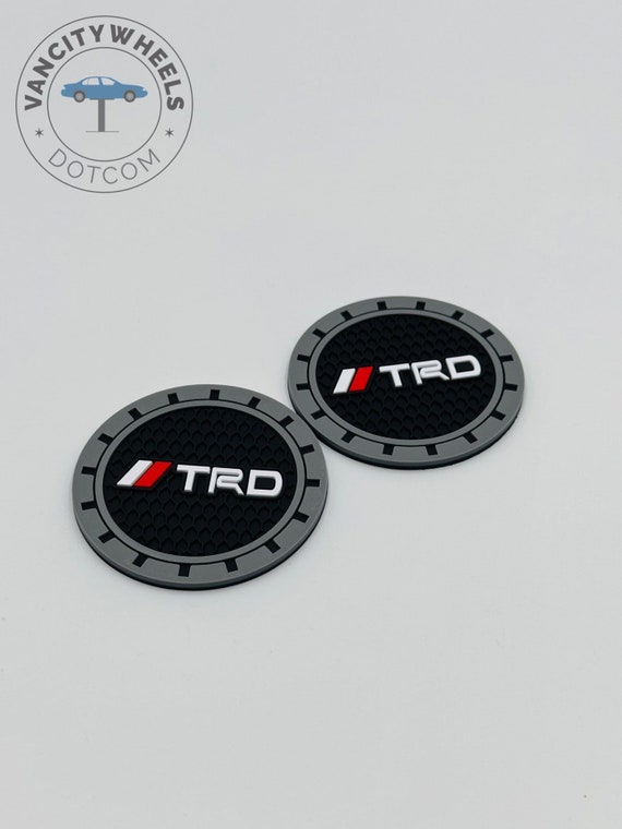 2 STÜCKE Auto Logo Getränkehalter Untersetzer für Toyota TRD