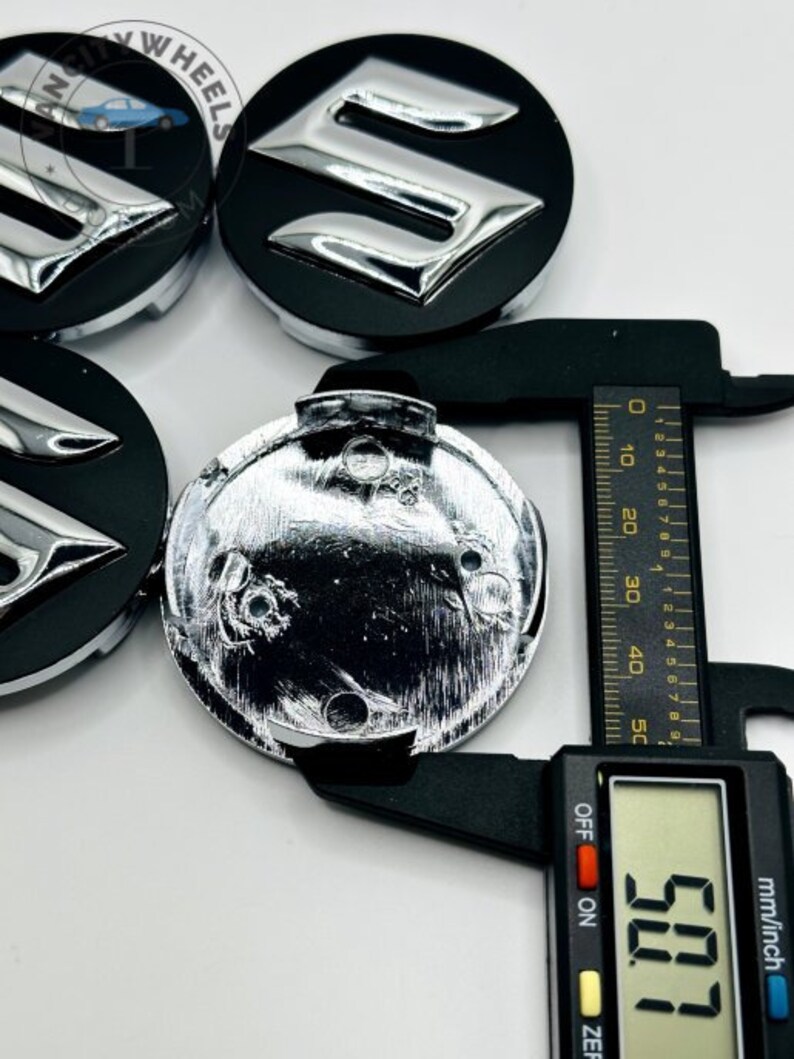 4pcs Suzuki Black/chrome Color Wheel Center Hub Caps, Suzuki Alloy