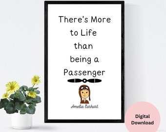 Amelia Earhart Quote, Nursery Art, Girls Room Quotes, Classroom Posters, Girl Power Wall Art, Teen Room Décor, Office Decor For Women