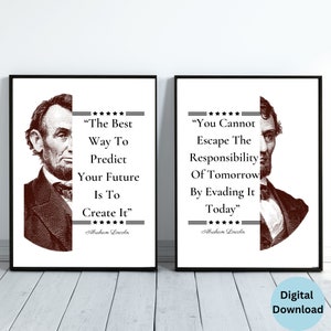 Abraham Lincoln Quote, Abraham Lincoln Poster, Abraham Lincoln Print, President Gift, History Poster, Classroom Decor, Office Decor,