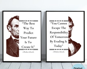 Abraham Lincoln Quote, Abraham Lincoln Poster, Abraham Lincoln Print, President Gift, History Poster, Classroom Decor, Office Decor,
