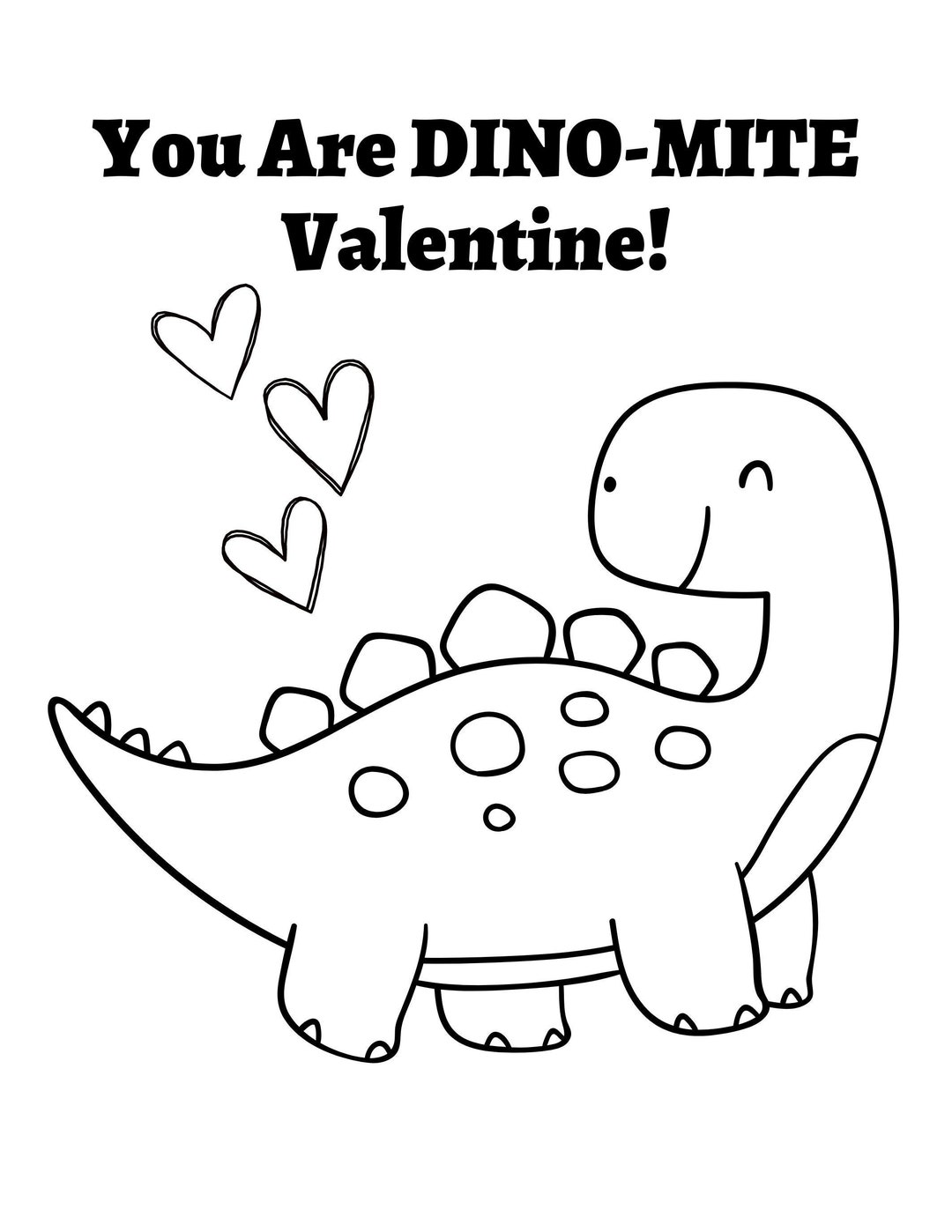 Coloring Pages for Kids - Happy Valentines - Etsy