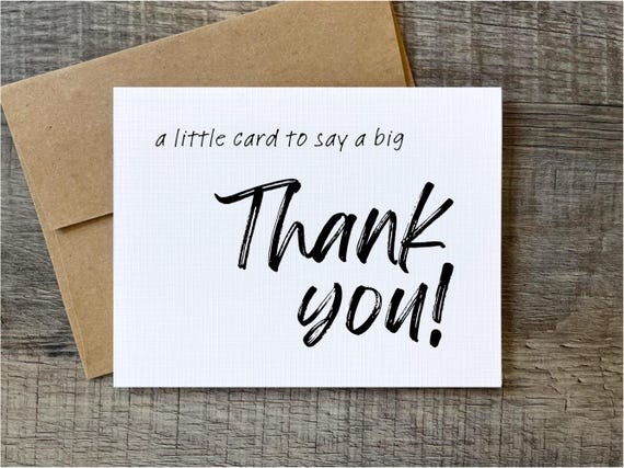 Printable 5x7 Thank You Card | Thank You Card Printable | Thank You
