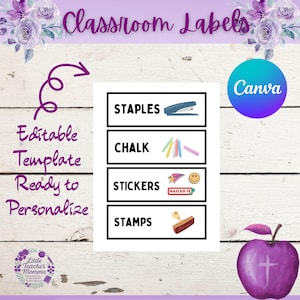 Printable Classroom Supply Labels| Digital Download| Classroom Organization