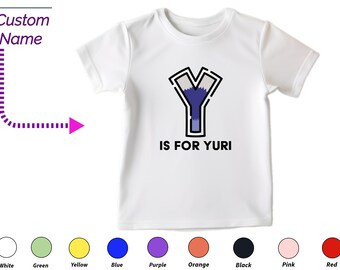 Personalized Kids Tshirt Gift for Toddler Boys - Custom Letter Y Tee, Custom Name For Toddler Baby Girl Clothing, Custom Onesies For Kids