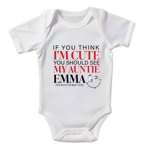 Personalisierte Baby-Body mit Text - Benutzerdefinierter Babyname auf Babyweste, perfekt für Geburtstags- und Weihnachtsgeschenk