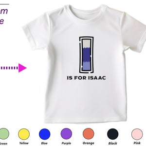 Regalo personalizado de camiseta para niños para niñas pequeñas - Iniciales personalizadas I en regalo de camisa para niñas pequeñas Cumpleaños y regalo de Navidad para niños