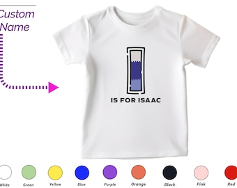 Personalized Kids Tshirt Gift For Toddler Girls - Custom Initials I Tee, Custom Name For Toddler Baby Girl Clothing, Custom Onesies For Kids