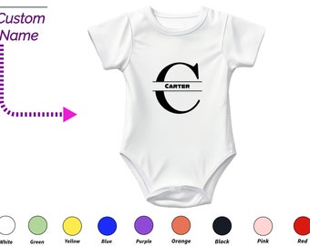 Personalized Onesie Baby Custom Name Gift - Custom Letter C Tee, Custom Name For Toddler Baby Clothing - Custom Babies Gift For Kids