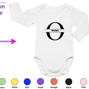 Body personalizado, regalo para bebé, nombre personalizado, camiseta con letra O personalizada, nombre personalizado para ropa de bebé, regalo personalizado para niña para niños