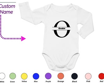 Personalized Onesie Baby Gift Custom Name - Custom Letter O Tee, Custom Name For Toddler Baby Clothing Custom Baby Girl Gift For Kids