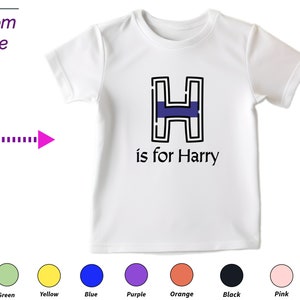 Camiseta personalizada para niños pequeños - Regalo con iniciales H personalizadas en el nombre de la camiseta para el pequeño Rey León - Camiseta personalizada - Regalo para niños