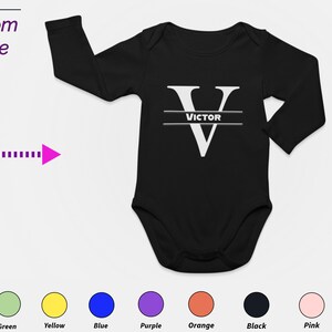 Regalo personalizado del nombre del traje del cumpleaños del bebé - camiseta personalizada de la letra V, nombre personalizado para la ropa del niño del bebé, regalo personalizado del bebé para los niños