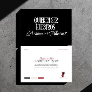 Cartão da proposta de casamento de Padrinos de Velación | Casamento Católico | Modelo Digital Editável | Padrinhos de Boda | Padrinhos de casamento