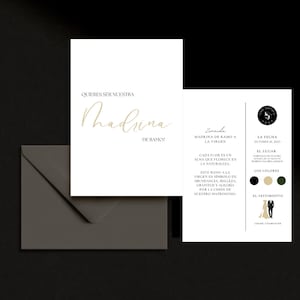 Spanish Madrina de Ramo Template: Customizable and Ready-to-use | Padrinos de Boda Catolica | Madrina de Ramo Proposal Card