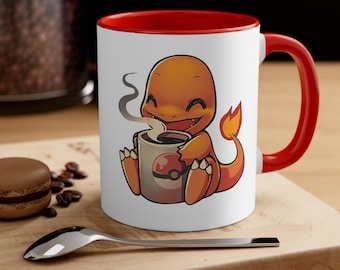 Charmander Mug, Anime Coffee Cup, Cute Mug, Gift Mug, Kawaii Gifts, Anime Gifts, Anime Mug, Charmander, Charizard, Cute Anime Gift, Manga