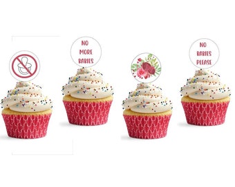 Tubes tied or hysterectomy printable cupcake toppers