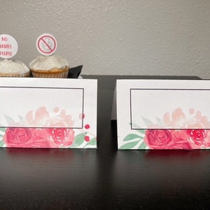 Women&#39;s party- tubes tied or hysterectomy printable food tent cards