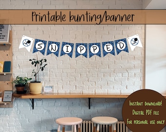 Snipped party bunting