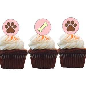 Cupcake Topper zum ausdrucken zum ausdrucken - pink